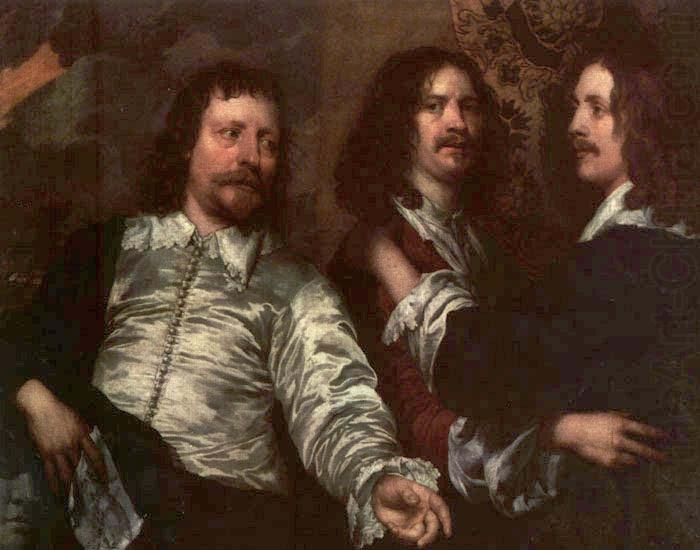 William Dobson The Painter with Sir Charles Cottrell and Sir Balthasar Gerbier by William Dobson china oil painting image